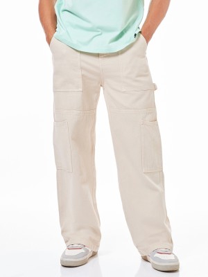 BEWAKOOF Flared Men Beige Jeans