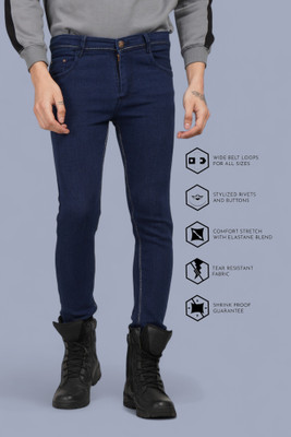 Lzard Slim Men Dark Blue Jeans