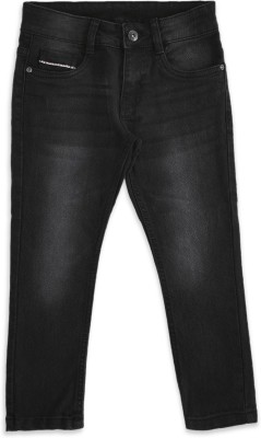 Pantaloons Junior Tapered Fit Boys Black Jeans