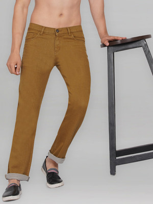Dais Stretchable Skinny Men Brown Jeans