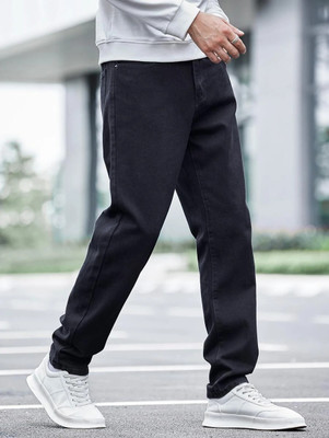 DENIM LOOK Loose Fit Men Black Jeans