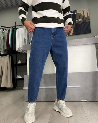 HouseOfCommon Loose Fit Men Dark Blue Jeans