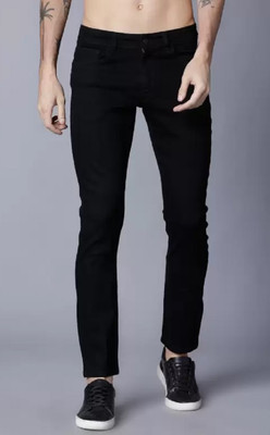 POKHINDA Boyfriend Men Black Jeans