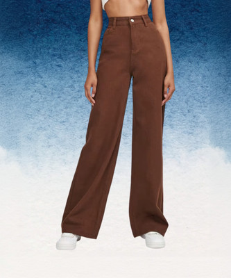 Mocktail Kocktail Loose Fit Women Brown Jeans