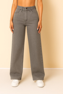 KASHIAN Straight Fit Women Grey Jeans