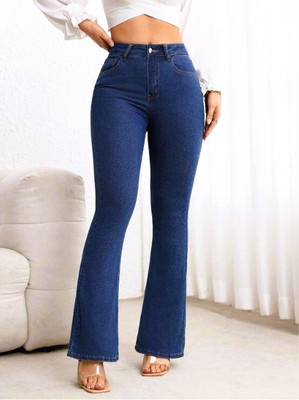 silver threads Boot-Leg Women Dark Blue Jeans