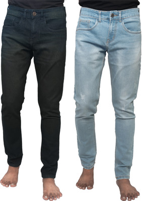 Barcelona Regular Men Multicolor Jeans(Pack of 2)