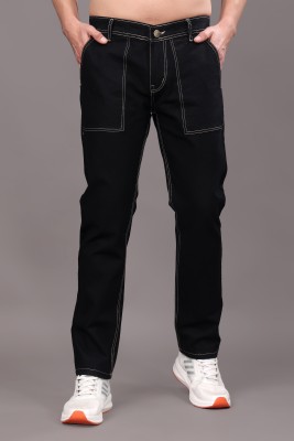 ZAYSH Relaxed Fit Men Black Jeans