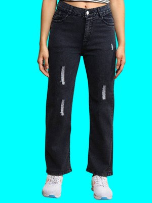 Live Ok Boyfriend Women Black Jeans