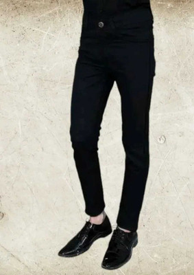 NAINAENT Slim Men Black Jeans