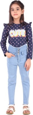 SAVITA FASHION WEAR Regular Girls Light Blue Jeans