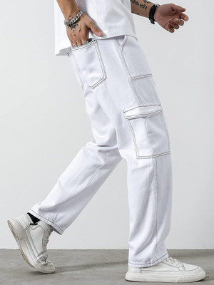 Masterly Weft Slim Men White Jeans
