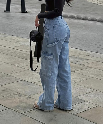 Glossia Loose Fit Women Light Blue Jeans