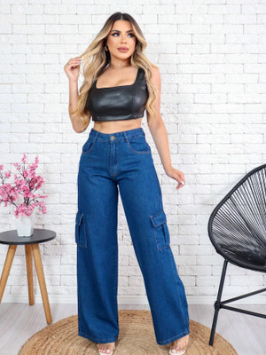 N J Regular Women Dark Blue Jeans