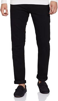 Creatiwity Slim Men Black Jeans