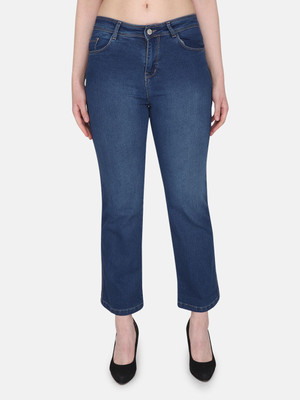 Albion Boot-Leg Women Dark Blue Jeans