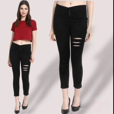 1DAYSTREET Skinny Women Black Jeans