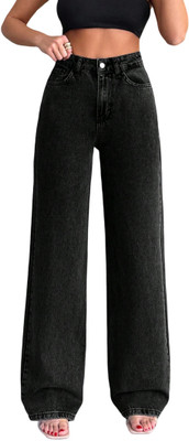 Herway Relaxed Fit Women Dark Grey Jeans