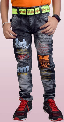 LAHSUAAK Regular Boys Black Jeans