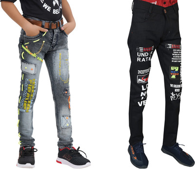 Fandom Collection Regular Boys Multicolor Jeans(Pack of 2)