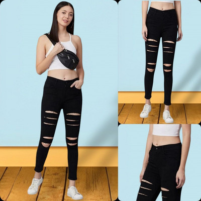 1DAYSTREET Skinny Women Black Jeans