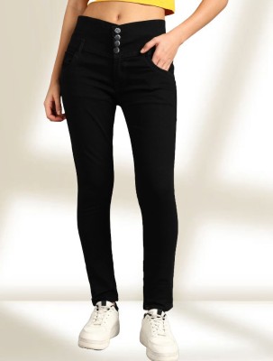 Jeancherry Tapered Fit Women Black Jeans