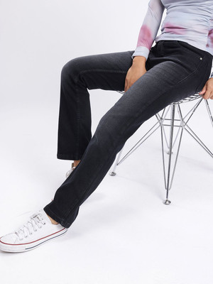 Glitchez Straight Fit Women Dark Grey Jeans
