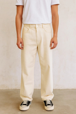 Zaba Denim Relaxed Fit Men Beige Jeans