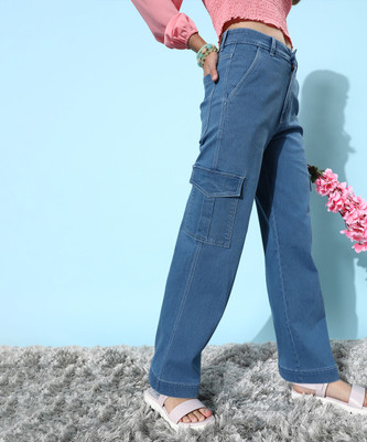 DOLCE CRUDO Flared Women Blue Jeans