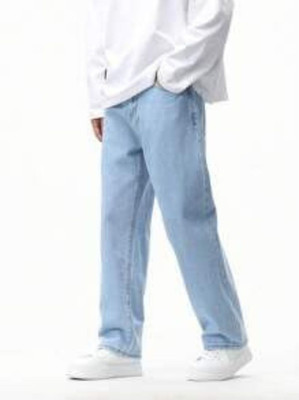 BINHARUN Loose Fit Men Light Blue Jeans