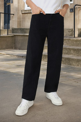 Urbano Fashion . Loose Fit Men Black Jeans