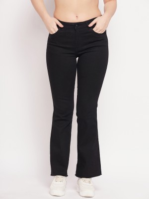 MADAME Flared Women Black Jeans