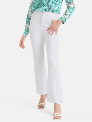 KAZO Flared Women White Jeans