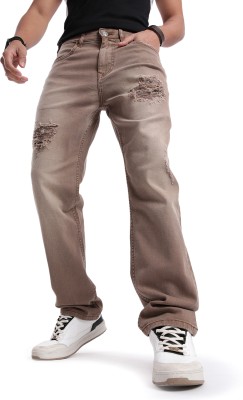 WROGN Tapered Fit Men Brown Jeans