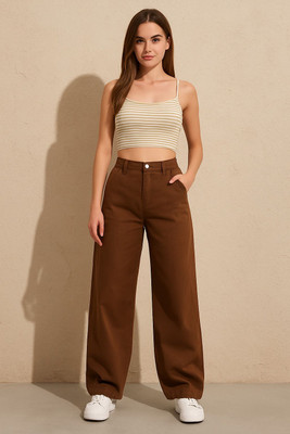 lovely london Relaxed Fit Women Brown Jeans