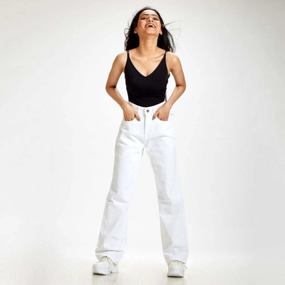 HouseOfCommon Regular Women White Jeans