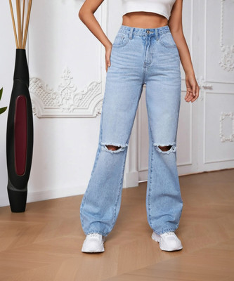 Z&G TRENDS Boyfriend Women Light Blue Jeans