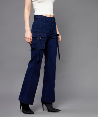 Miss Chase Boot-Leg Women Dark Blue Jeans
