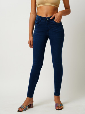 Kraus Jeans Women Mid-Rise Sculpt Fit Jeans Skinny Women Dark Blue Jeans