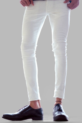 LUMINOIRE Skinny Men White Jeans