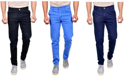 Moudlin Slim Men Blue Jeans(Pack of 3)