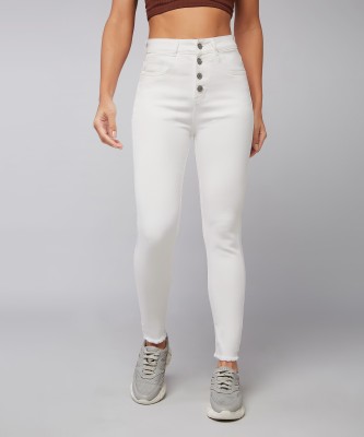 DOLCE CRUDO Slim Women White Jeans