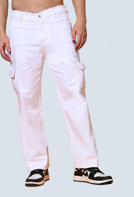 mevan Loose Fit Men White Jeans