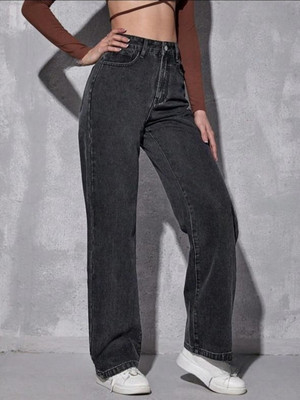 Star4well Straight Fit Women Grey Jeans