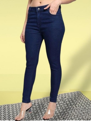 High Waist Skinny Women Blue Jeans