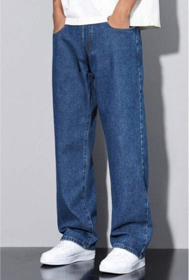 Veltick Loose Fit Men Dark Blue Jeans