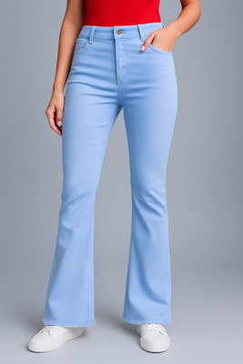 Genz Paridhan Flared Women Light Blue Jeans