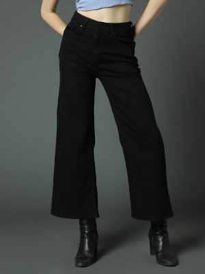 High Star Flared Women Black Jeans