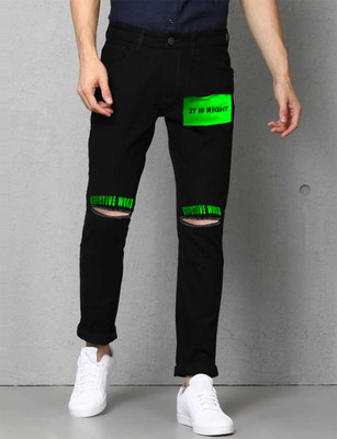 Star4well Slim Men Black Jeans