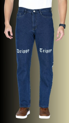 M Q Denim Straight Fit Men Blue, Dark Blue Jeans